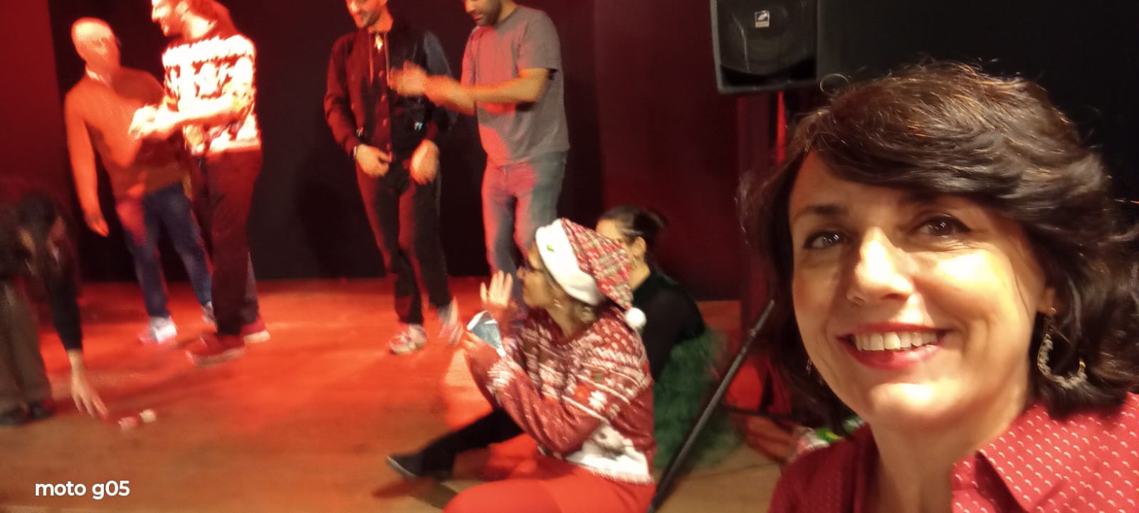 Holiday themed improv show team